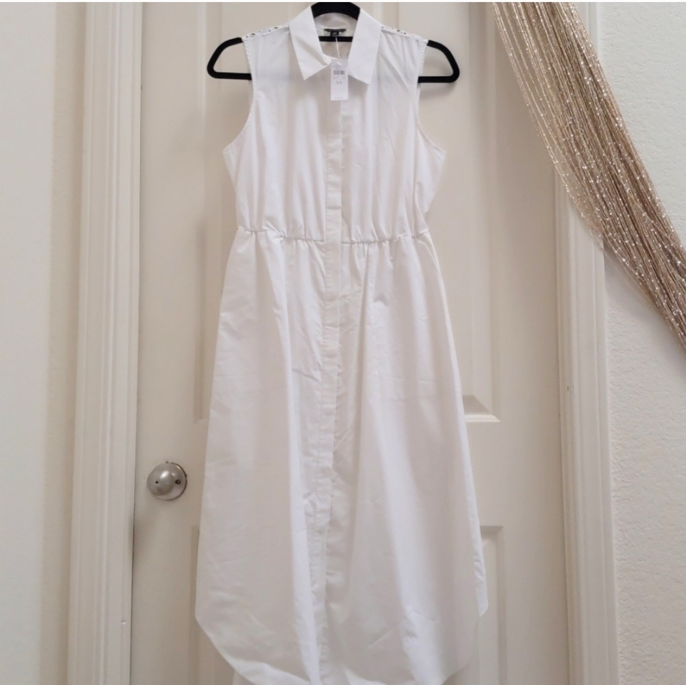 NWT Ann Taylor Eyelet Back Shirt Dress XS - Picture 3 of 8